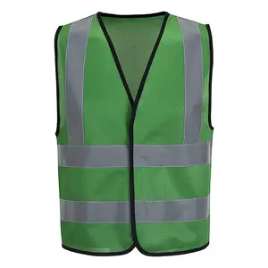 Alta Visibilidade Mesh Segurança Barato Amarelo Reflector Jacket Colete Refletivo com Bolsos e Zipper Trabalhadores Colete