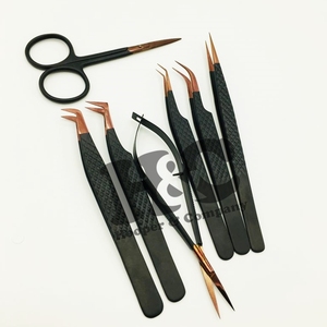 Pinzas de Alta Calidad de Acero Inoxidable, Juego de Pinzas para Pestañas de Primera Calidad, Ofertas Destacadas, Logotipo, Embalaje Sostenible, Pinzas Planas para Pestañas de Visón - Product Image 2