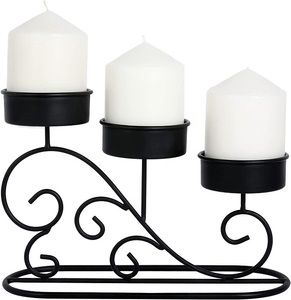 Ensemble de 2 bougeoirs en métal doré de haute qualité, faible quantité minimale de commande, décoration de luxe pour la maison, bougeoir en fer doré, dernière arrivée - Product Image 3