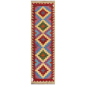Alfombra Kilim de Maimana, Afganistán, 197 x 58 cm, Alfombras y Juegos de Alfombras - Product Image 1