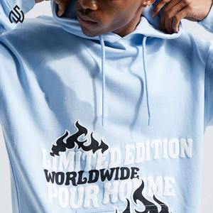 Sweats à capuche imprimés bouffants grande taille à la mode et élégants sweats à capuche thermiques classiques impression bouffante 100% sweats à capuche en coton pour homme - Product Image 6