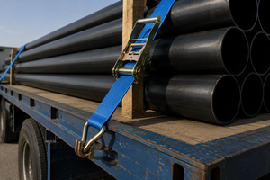 Sangle à cliquet industrielle 100 mm 10000 kg en polyester pour la fixation de charges lourdes – Solution de transport OEM ODM – Fournisseur d'usine - Product Image 2