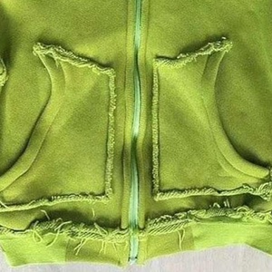 Sweat-shirts unisexes surdimensionnés personnalisés MOVATEXTILES, basiques pour hommes, lavage à l'acide, manches zippées et techniques de broderie, ourlet brut - Product Image 4