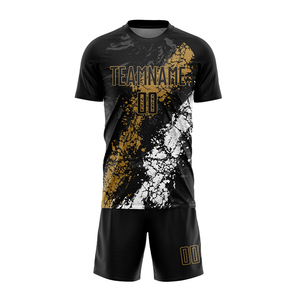 Tenue de football pour hommes, uniforme de football en polyester sublimé, kit d'uniforme de football pour équipe adulte avec nom et numéro - Product Image 1