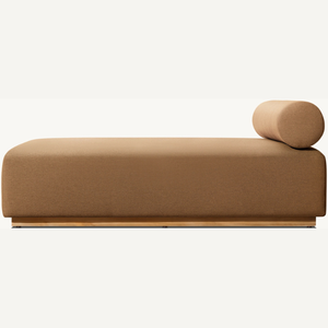 Tumbona de madera de teca con estilo moderno para uso en exteriores, equipada con espuma suave para una persona - Product Image 1