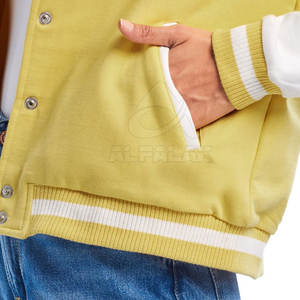 Chaqueta de Invierno de Manga Larga para Mujer, Calidad Premium, Estilo Letterman, Algodón/Lana Ecológica, Secado Rápido, Transpirable, Tejido de Punto, Diseño Sólido - Product Image 5