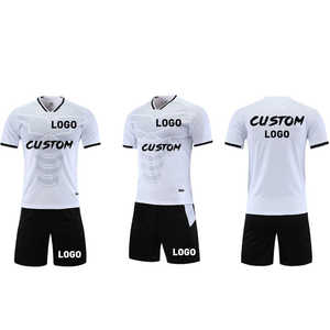 Maillots de football personnalisés OEM pour hommes adultes, 100 % polyester, anti-UV, séchage rapide, respirants, pour entraînement d'équipe et sport - Product Image 2