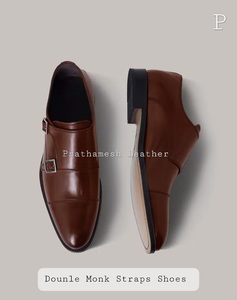 Zapatos de Vestir de Cuero de Lujo con Correa de Monje, Diseño de Lujo, Punta Redonda, para Oficina, Otoño, Zapatos Premium, Elegantes para Hombre - Product Image 2
