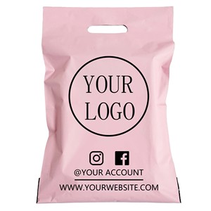 Buste per Spedizione Vestiti in <span class=keywords><strong>Plastica</strong></span> con Logo Personalizzato Stampato Buste Impermeabili in Polietilene con Manico - Product Image 2