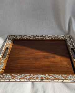 ถาดเสิร์ฟขนมและช็อกโกแลตตกแต่งทำมือ สำหรับงานแต่งงาน รอมฎอน และของขวัญวันอีด ถาดหรูหราฝังมุก - Product Image 5