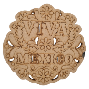 Figurine patriotique en MDF pour la décoration avec la légende « VIVA MEXIQUE » - Product Image 6