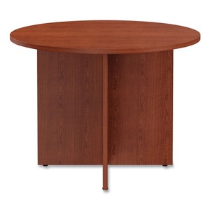 Alera ALEVA7142MC Valencia 42 Pulgadas X 29.5 Pulgadas Mesa de conferencias redonda con patas en color cerezo medio - Product Image 2