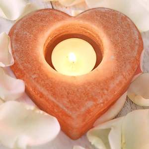 Himalayan Pink <b>Salt</b> Heart Shape Tealight Holders, Heart Shaped <b>Salt</b> Tea Lights , Global Natural Himalayan <b>Rock</b> <b>Salt</b> Heart Shape - Product Image 2