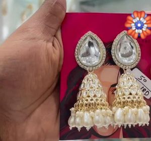 Ethnic <b>Jhumka</b> <b>Earrings</b> for Women Traditional Copper and Brass <b>Jhumka</b> with Intricate Design - Product Image 4