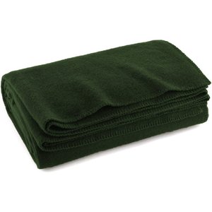 Customized 100% Virgin Wool Heavy Woven <b>Blankets</b> Brushed Solid and Character Pattern Thick and Warm for Home Use - Product Image 1