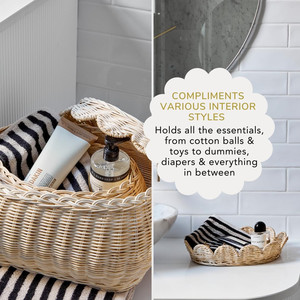 Juego de ventas al por mayor de 2 piezas de cesta de ratán con tapa en forma de flor hecha a mano del mejor proveedor en Vietnam, cesta de almacenamiento para Hotel - Product Image 3