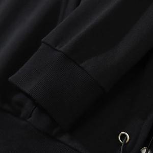 2026 High Quality Custom Design Winter Street Wear Diamond Extra Large Rhinestone Acid Wash French Terry Zipper-Up Embroidered - Product Image 5