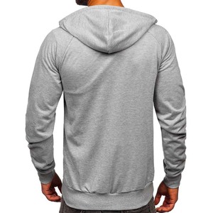Sweat-shirt à fermeture éclair respirant à manches longues en molleton de coton pour homme, coupe classique, personnalisé, pour le sport d'hiver - Product Image 3