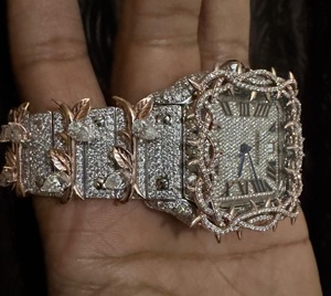 Hot Selling Classic Fashion Moissanite Diamond Quartz <b>Watch</b> Stainless Steel Band Sapphire Luxury Iced <b>Digital</b> Unisex Antique - Product Image 5