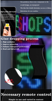 Conception gratuite APP contrôlé LED Nom Logo Signe Flexible 5V/2A Tension DIY Texte Galerie Led Matrice Panneaux pour la Publicité Automobile