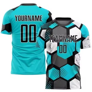 Uniforme de fútbol sublimado personalizado de alta calidad, tela transpirable de secado rápido, pantalones cortos de Jersey de MOQ bajo, precio al por mayor propio - Product Image 4