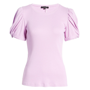 Maglione Casual da Donna con Decorazione Arricciata, Colore Viola, Taglia M, Collo a Costine, Lavorazione a Maglia con Motivo Stampato - Product Image 2