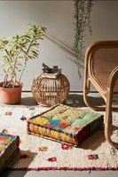 Coussin de méditation, coussin de sol, fait main, patchwork bohème, vintage indien, Kantha, literie décorative, lit de jour, pouf, housse