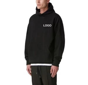 Haute qualité bouffée impression coton lourd hommes à capuche surdimensionné goutte épaule personnalisé pull à capuche prix de gros - Product Image 2