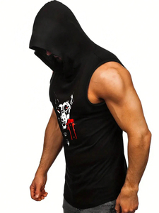 Nouveau débardeur à capuche personnalisé pour homme, idéal pour l'entraînement, la musculation et la gym - Product Image 3