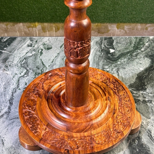 Table basse artisanale d'art de laque royale avec la conception florale unique et la structure en bois solide pour le salon - Product Image 6