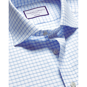 เสื้อเชิ้ตลำลองคอปกผ้าฝ้าย100% สำหรับผู้ชายยืน puppytin งาช้างยับไม่ยับคลาสสิกผ้าทอลายทแยงไม่รีด - Product Image 6