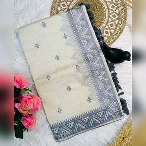 Sari Listo para Usar, Puro Tussar, Superventas, para Fiestas, con Bordado Multihilo, para Bodas y Fiestas, con Blusa - Product Image 2