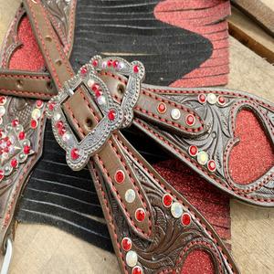 ชุดขี่ม้าตะวันตก100% หนังอาร์เจนตินามีความทนทานหนังนิกเกิลชุดบังเหียนม้า - Product Image 6