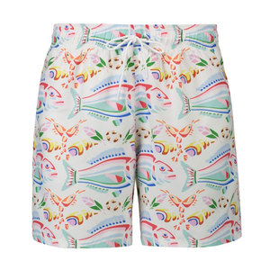 Diseño de sublimación al por mayor pantalones cortos de playa para hombre pantalones cortos de traje de baño con impresión personalizada pantalones cortos elásticos para hombre - Product Image 2