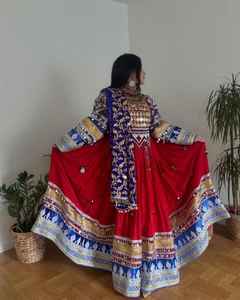 2026 New Arrivals Fashionable Handmade <b>Appliques</b> Afghan Kuchi Women's Long Sleeves Party Wear Full Length Wedding Gown - Product Image 2