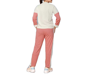 Conjunto Deportivo de Invierno para Mujer, Estampado, Manga Larga, Casual, Pantalones Anchos con Abertura, Joggers con Malla y Cinturón de Encaje, Servicio OEM - Product Image 3