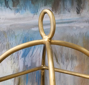 American Design Gold Finished Fallon Forged Iron Metal <b>Lantern</b> for Home & Christmas Decor Tabletop <b>Candle</b> <b>Lantern</b> - Product Image 4