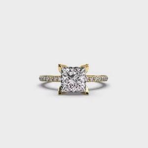Delightful Collection of 1Ct D Colour VVS1 Diamond <b>Stone</b> Original Certified Real Diamond <b>Ring</b> for Women 18K Gold Pure - Product Image 6