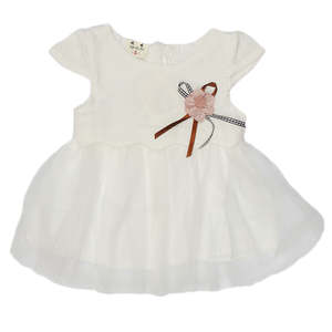 ชุดเดรสเด็กแรกเกิด - สีขาว - Product Image 1