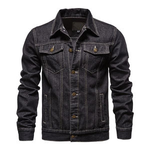 Chaqueta vaquera más vendida de moda para hombre Abrigos de mezclilla Ropa informal Abrigo elegante para exteriores para uso diario - Product Image 1