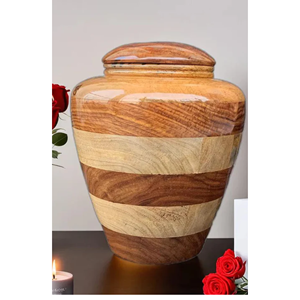 กล่องเก็บโกศไม้กลมของชำร่วยของที่ระลึกโกศใส่ศพทำด้วยมือจากเวียดนาม - Product Image 3