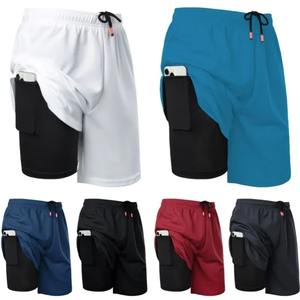 Pantalones cortos de playa informales de verano para hombre, pantalones cortos deportivos de secado rápido para gimnasio, correr, baloncesto, entrenamiento, ropa transpirable sólida, teñido liso - Product Image 6