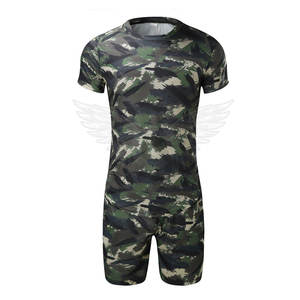 Ropa deportiva para hombre, conjunto de pantalones cortos de verano, camisetas de felpa francesa, pantalones cortos de chándal, camiseta informal de algodón 100% con pantalones cortos, conjuntos gemelos - Product Image 1