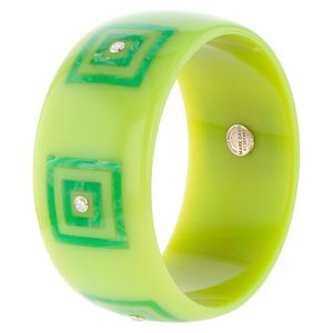 Bracelets joncs vintage faits main en résine multicolore – Bijoux artisanaux de qualité supérieure, design élégant pour femme - Product Image 4