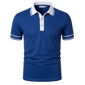 Chemise d'affaires pour homme 100% coton, coupe ajustée, col montant, tissu tricoté, broderie, design haut de gamme, vente en gros OEM - Product Image 1