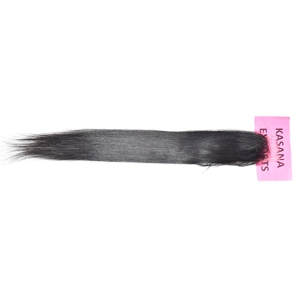 Extensions de cheveux humains vierges non traités, 2*6 HD Closure, cheveux indiens 100% naturels, couleur noire, double trame machine, cuticules alignées, pour femmes noires - Product Image 3