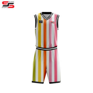Uniforme de basket-ball en sergé réversible avec motif personnalisé - Product Image 3