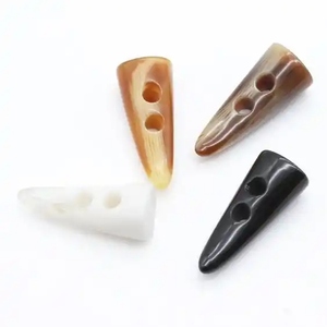 Handmade High Quality 2-Hole Natural Buffalo Horn <b>Toggles</b> <b>Buttons</b> Direct From India for Garments - Product Image 1