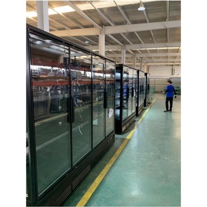 Vitrine réfrigérée commerciale Multidecks à <span class=keywords><strong>4</strong></span> portes de supermarché, mince, avec porte en verre enfichable, réfrigérateur présentoir vertical - Product Image 4