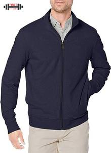 Chaqueta de chándal de invierno de algodón para hombre con logotipo personalizado, diseño atlético con capucha y cremallera, forro polar, conjunto de chándal deportivo de colores personalizados - Product Image 6